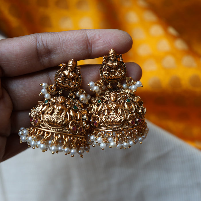Antique temple jumka earrings AJ641