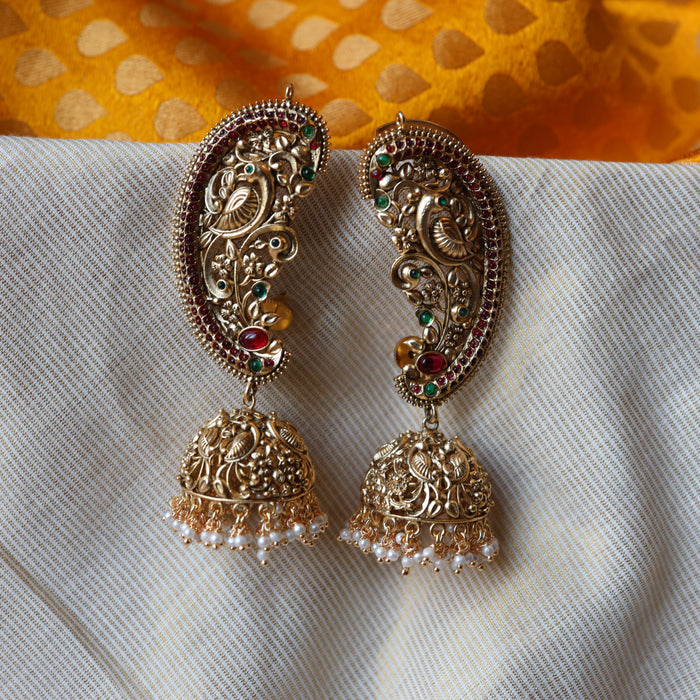 Antique temple jumka earrings AJ644