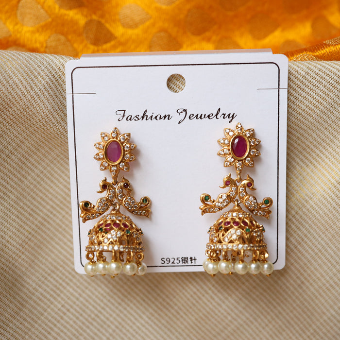 Antique multi stone Jumka earrings AJ0045