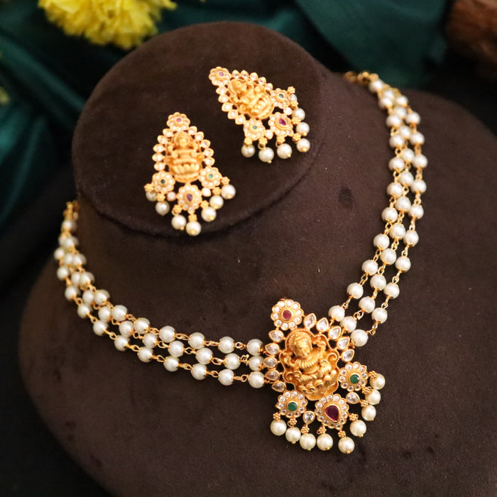 PADMINI pearl choker necklace with earrings 177068