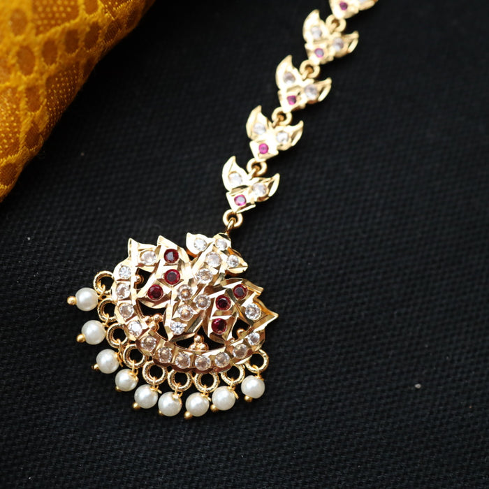 Heritage gold plated ruby white tikka 22234904