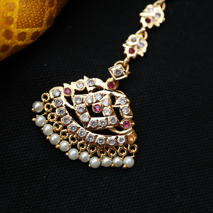 Heritage gold plated ruby white tikka 22234905