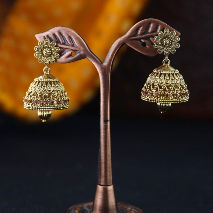 Antique gold jumka earrings 23013029