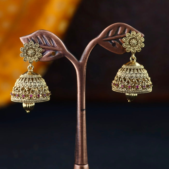 Antique gold jumka earrings 23013029