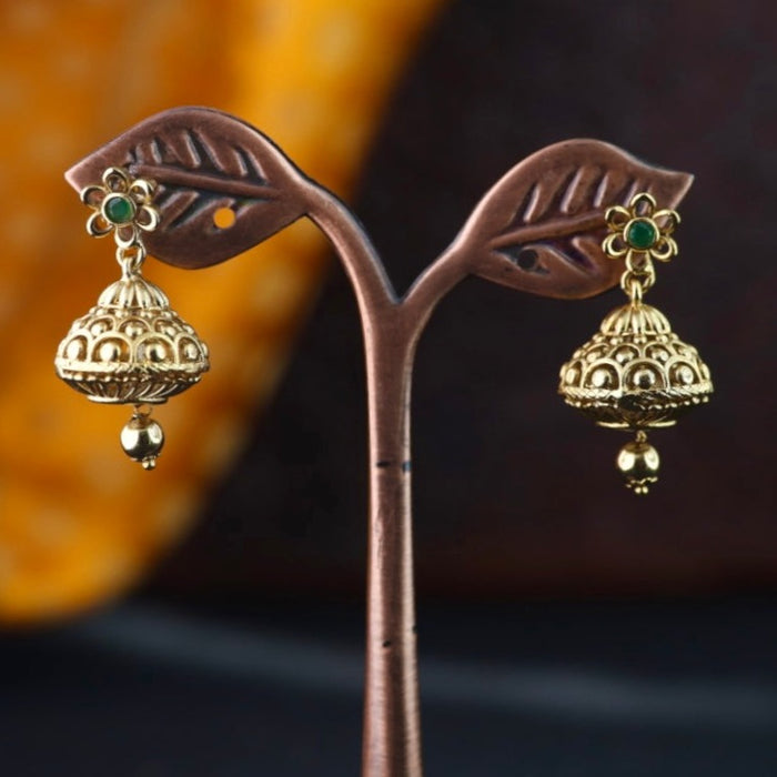 Antique gold jumka earrings 2301310