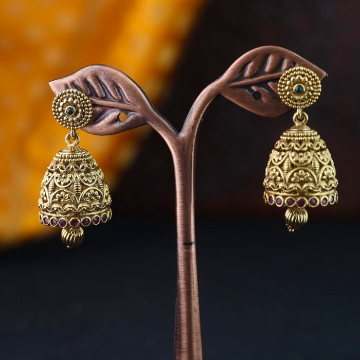 Antique gold jumka earrings 2301316
