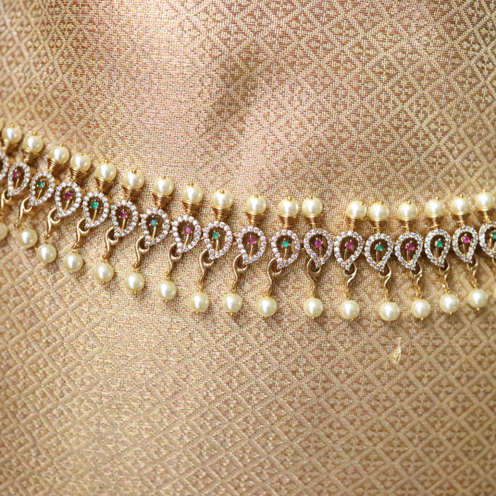 Antique gold long necklace with  earrings / waistchain 157792