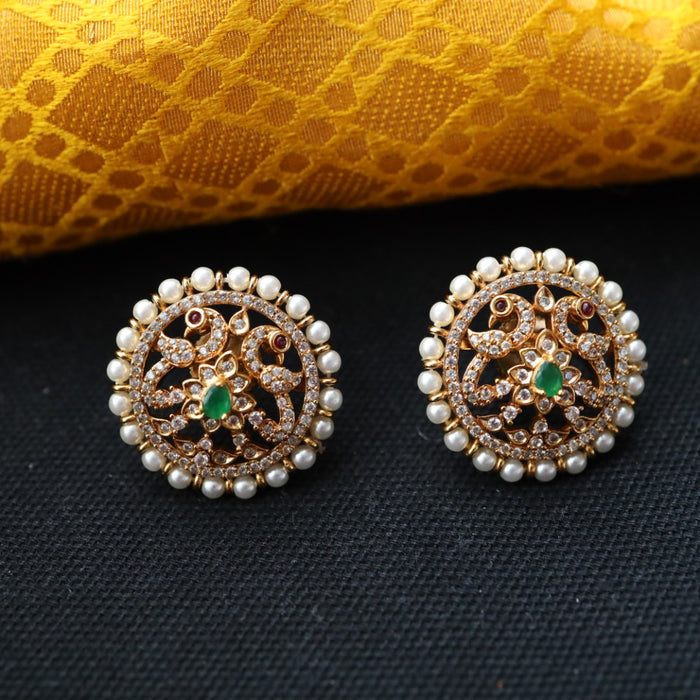 Antique white stone studd earring 4666712290