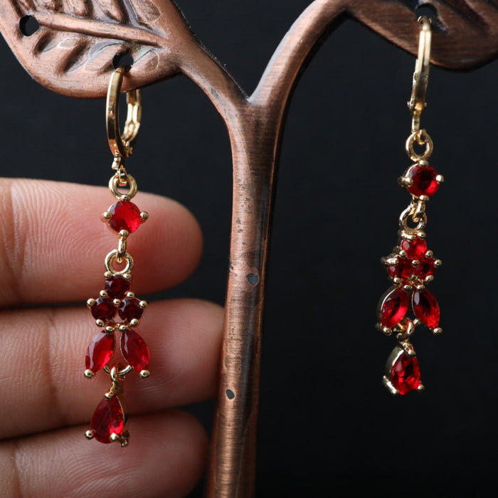 Heritage ruby stone drop arring 46667122961