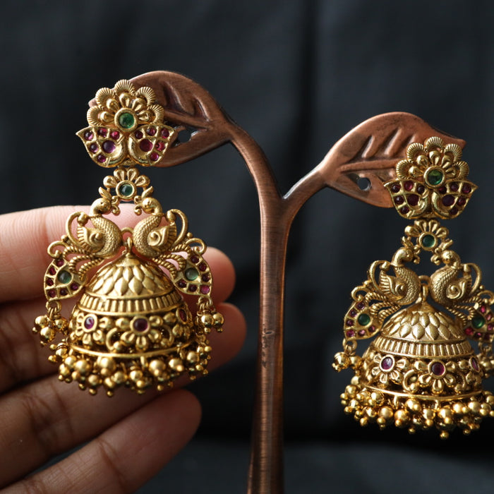 Antique  gold jumka earring 462345