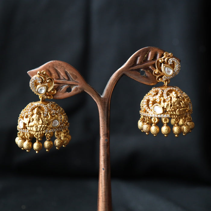 Antique gold jumka earring 462121