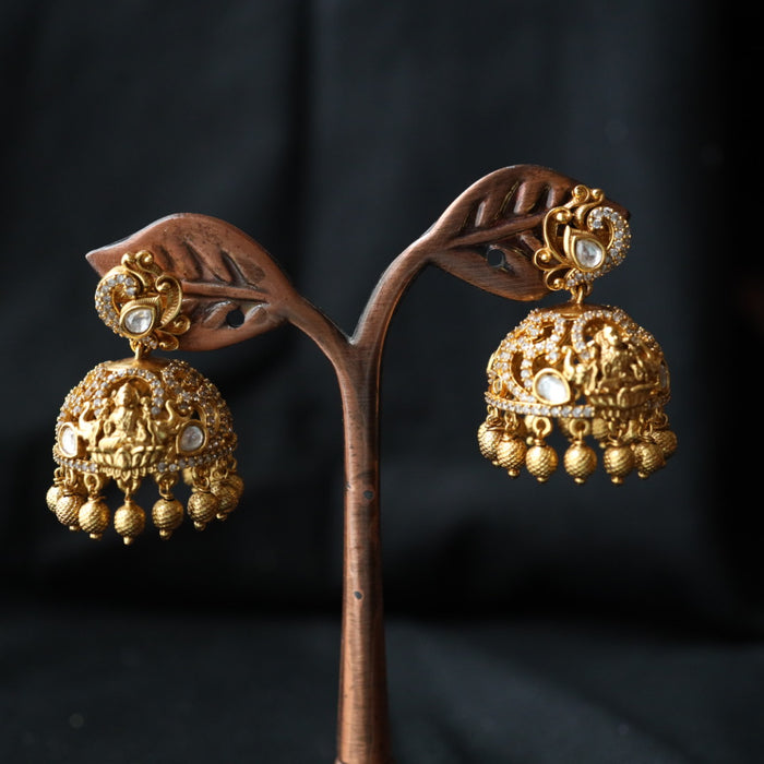 Antique gold jumka earring 462121