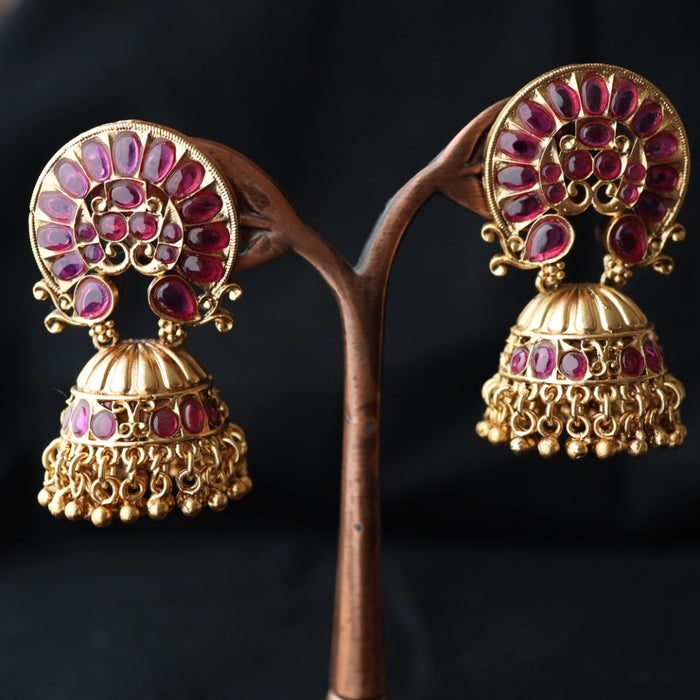 Antique ruby stone jumka earring 4666726