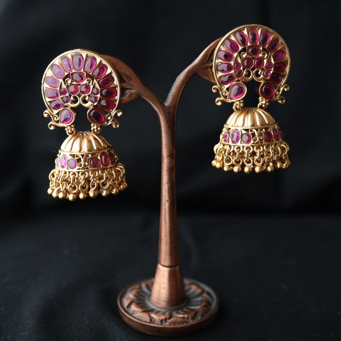 Antique ruby stone jumka earring 4666726