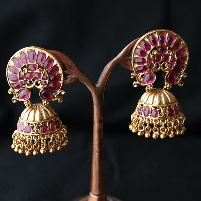 Antique ruby stone jumka earring 4666726