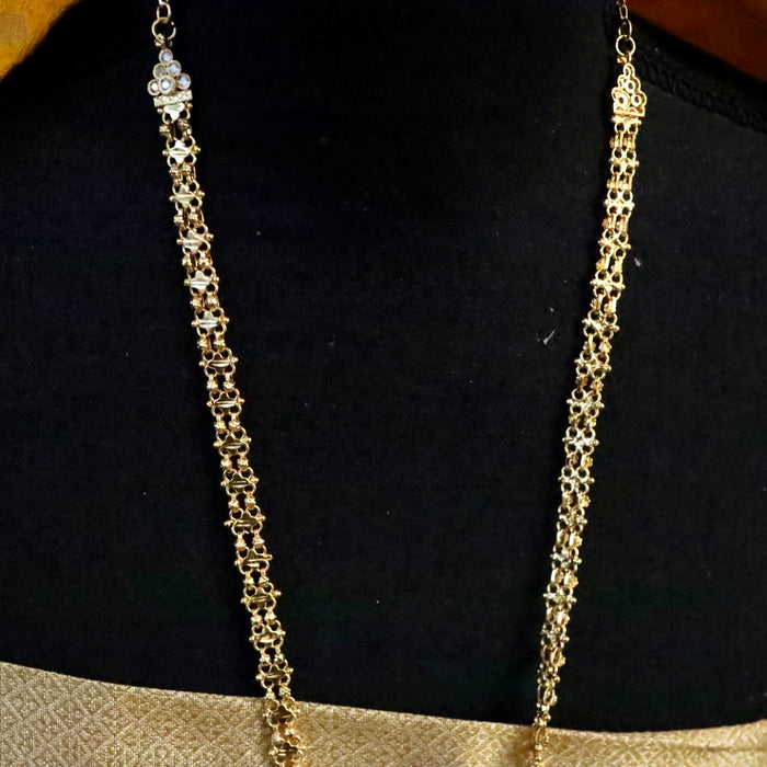 Heritage gold plated padakam necklace 134618