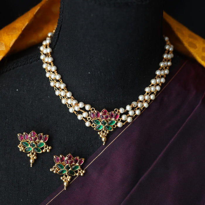 Padmini Antique choker necklace and earrings 816986