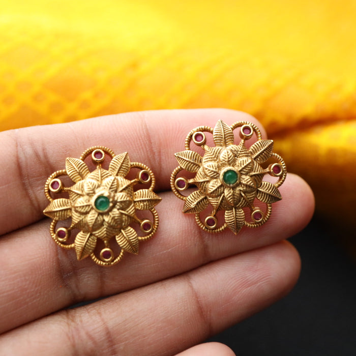 Antique  gold stone studd earring 4666712