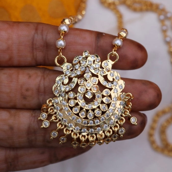 Heritage gold plated padakam necklace 134624