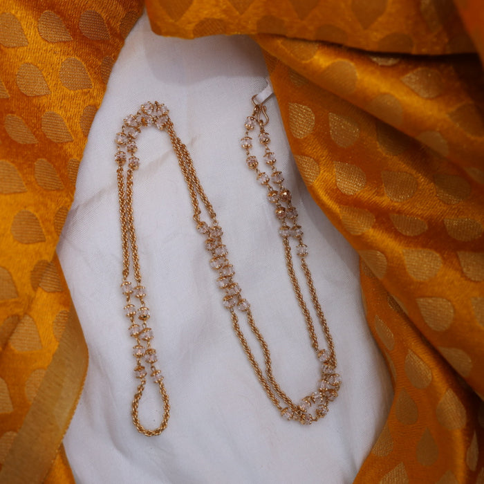 Heritage gold plated long bead chain 1346246