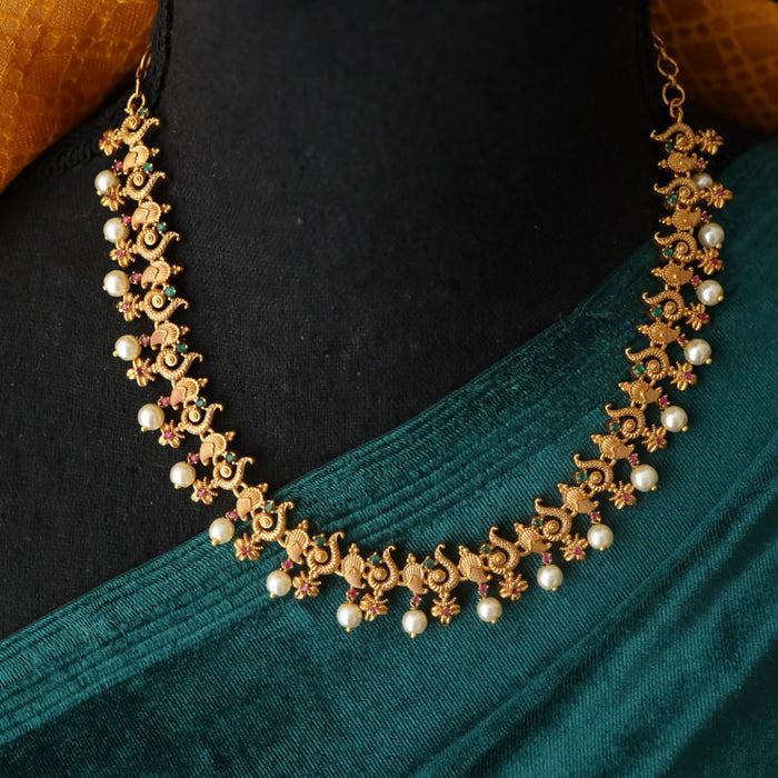 Antique short necklace with earrings 9890811223