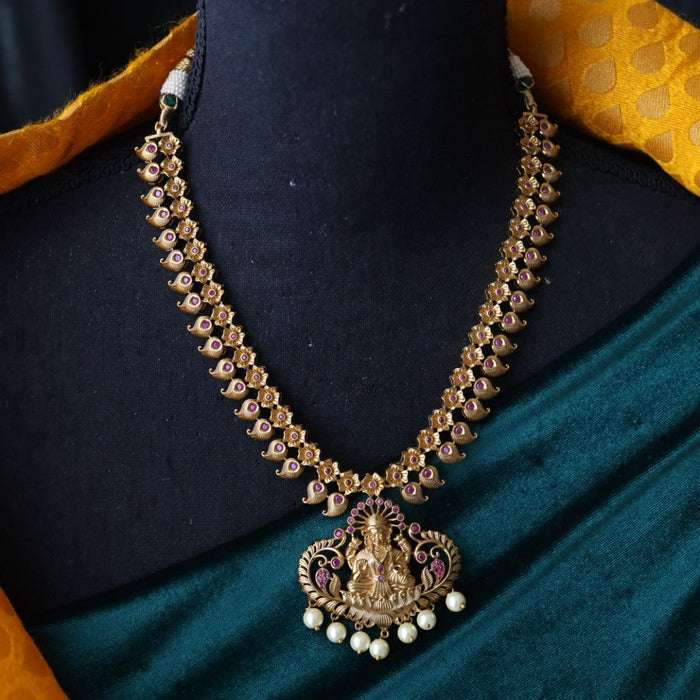 Antique short necklace with earrings 14458