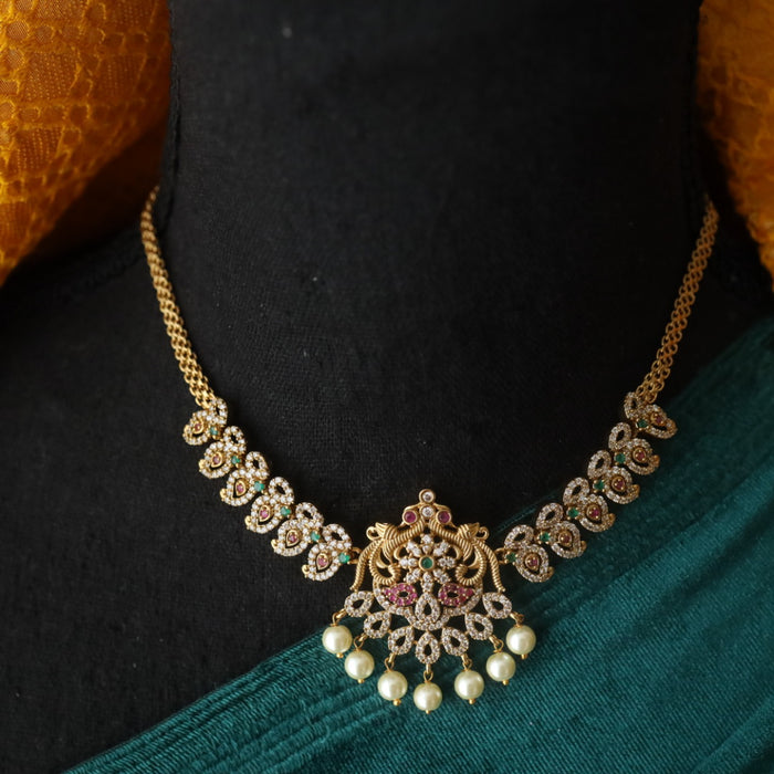 Antique short necklace with earrings 3111325