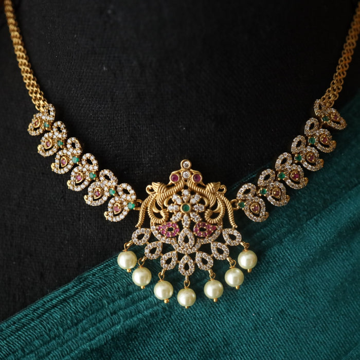 Antique short necklace with earrings 3111325