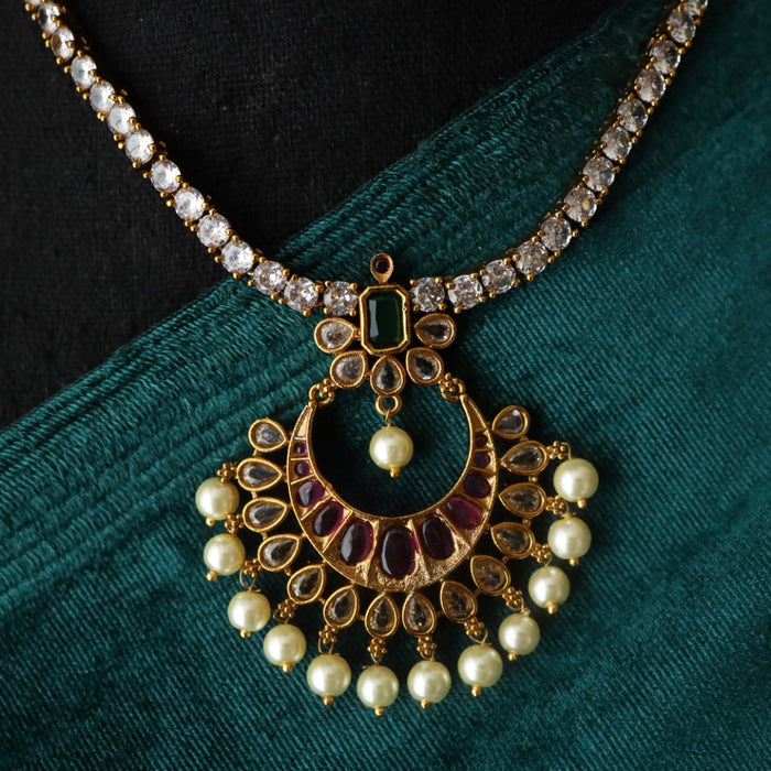 Antique short necklace with earrings 31113267