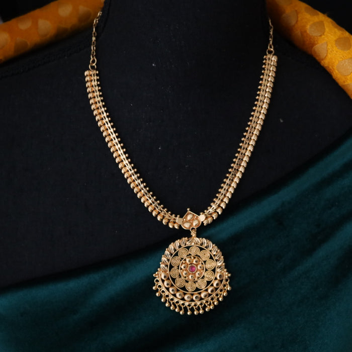 Heritage gold plated short necklace 13345