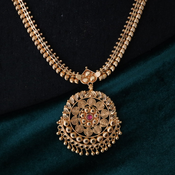 Heritage gold plated short necklace 13345