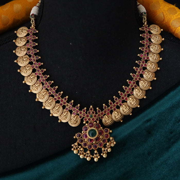 Antique short necklace and earrings 14280