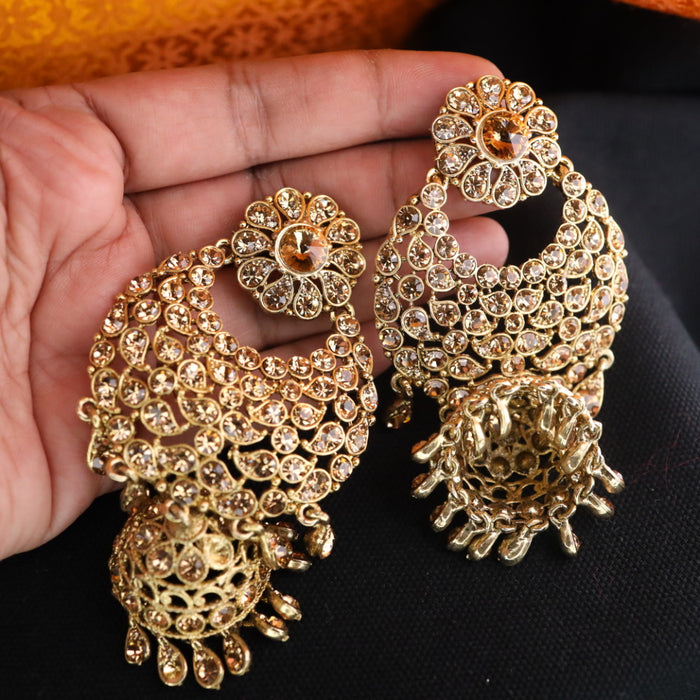 Antique stone  jumka earrings 1246760