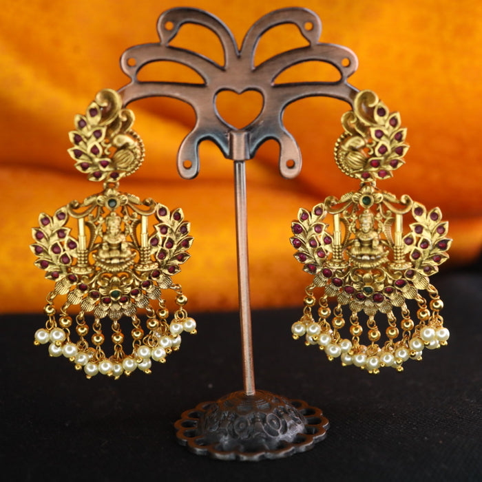 Antique gold temple drop earrings 1246759
