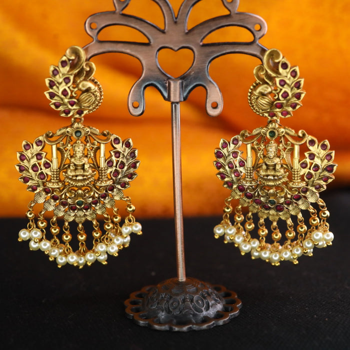 Antique gold temple drop earrings 1246759