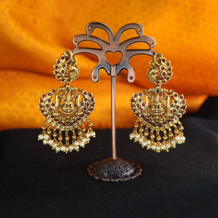 Antique gold temple drop earrings 1246759