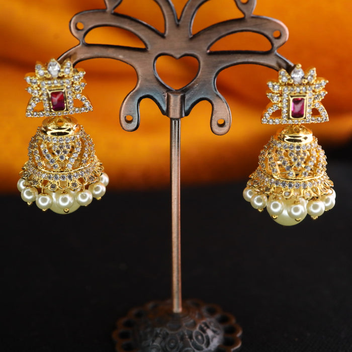 CZ stone jumka earrings 1246767