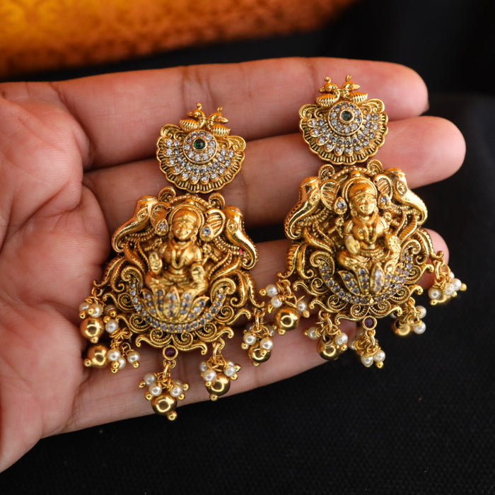 Antique gold temple earrings 234567