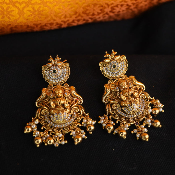 Antique gold temple earrings 234567