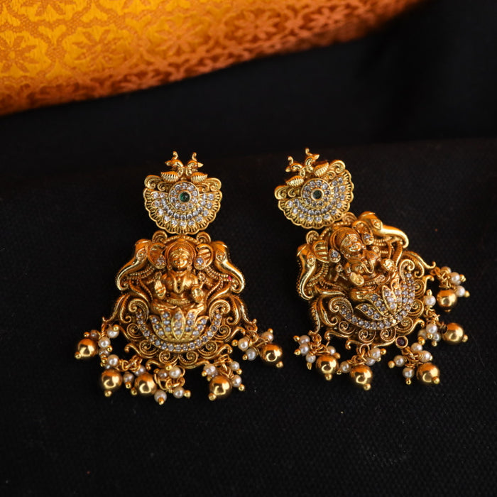 Antique gold temple earrings 234567