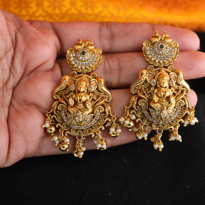 Antique gold temple earrings 234567