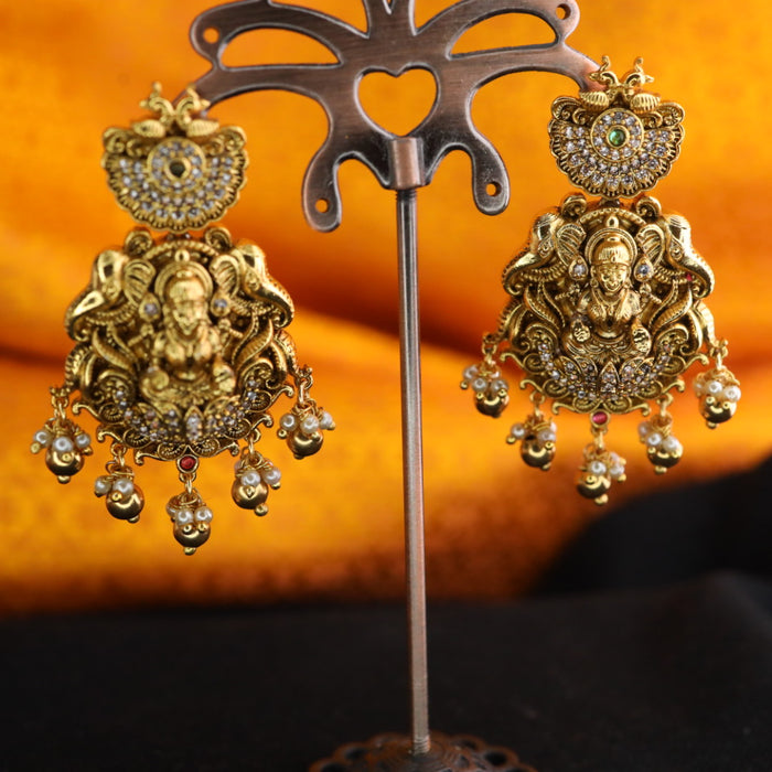 Antique gold temple earrings 234567