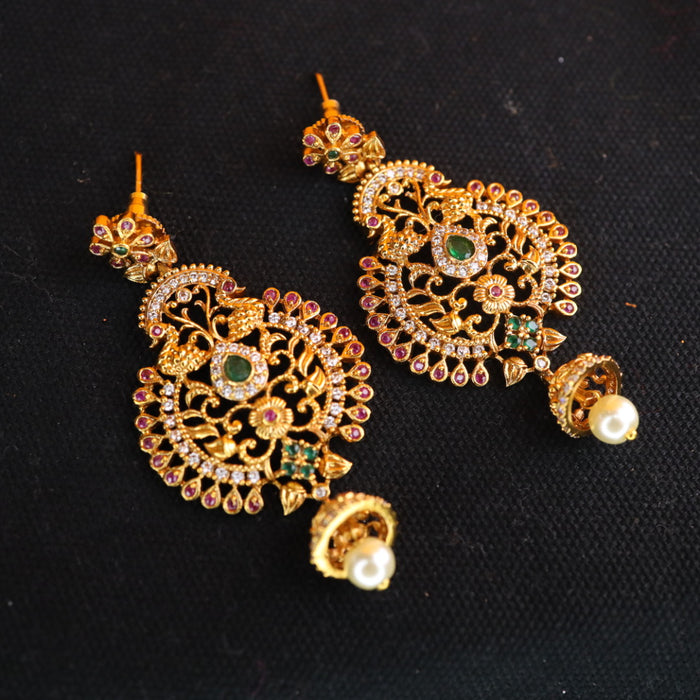 Antique stone jumka earrings 4669899