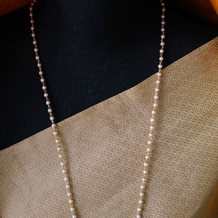Heritage gold plated ruby white padakam necklace 1657587