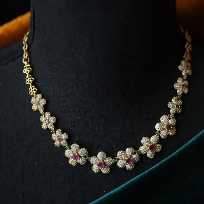 Antique short necklace with earrings TT02039