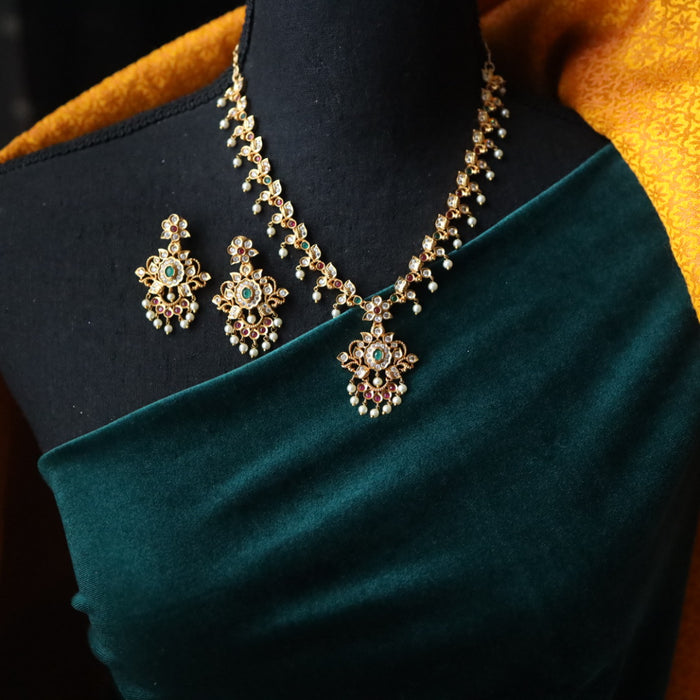 Antique short necklace with earrings 17654888
