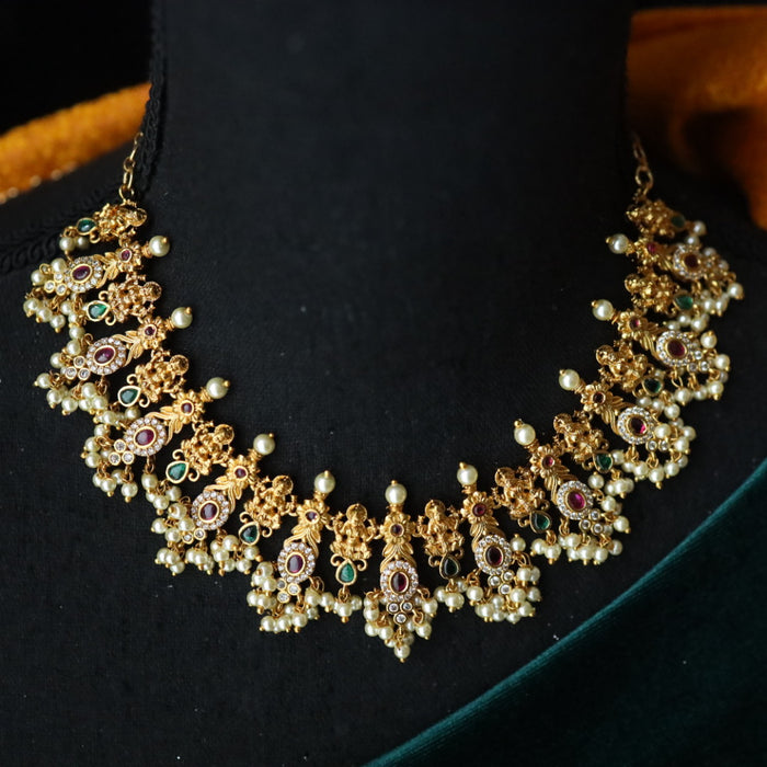 Antique pearl necklace with earrings 165469