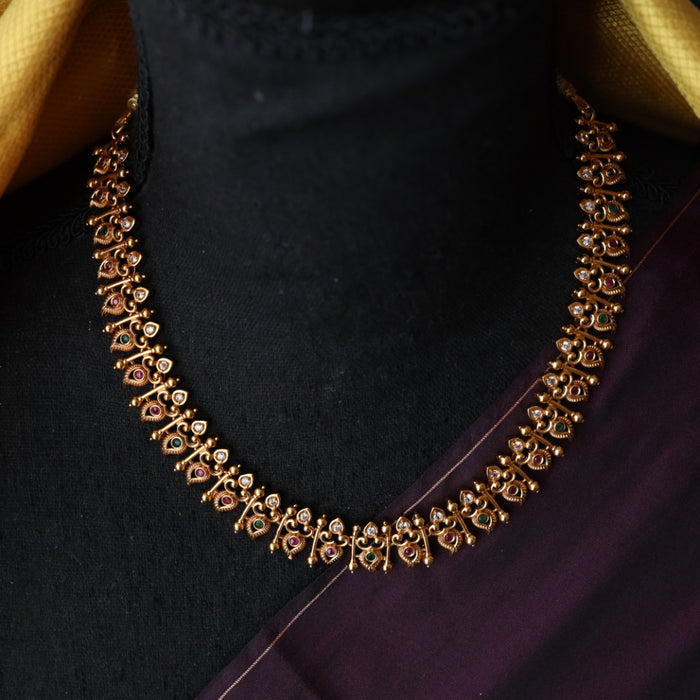 Antique short necklace and earrings SS10074