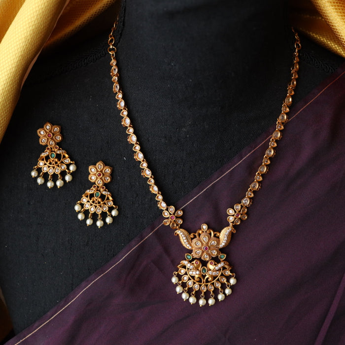 Antique short necklace with earrings SS10072