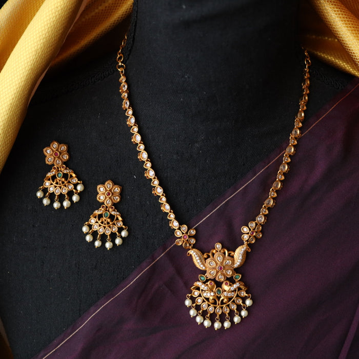 Antique short necklace with earrings SS10072